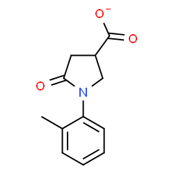 ChemSpider 2D Image | 1-(2-Methylphenyl)-5-oxo-3-pyrrolidinecarboxylate | C12H12NO3