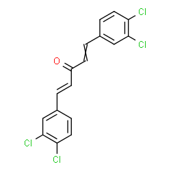 ChemSpider 2D Image | (1E)-1,5-Bis(3,4-dichlorophenyl)-1,4-pentadien-3-one | C17H10Cl4O