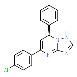 ChemSpider 2D Image | (7S)-5-(4-Chlorophenyl)-7-phenyl-1,7-dihydro[1,2,4]triazolo[1,5-a]pyrimidine | C17H13ClN4