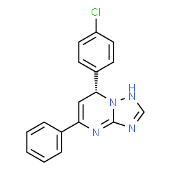 ChemSpider 2D Image | (7R)-7-(4-Chlorophenyl)-5-phenyl-1,7-dihydro[1,2,4]triazolo[1,5-a]pyrimidine | C17H13ClN4