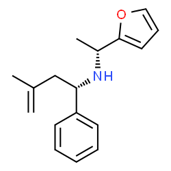 ChemSpider 2D Image | (1S)-N-[(1R)-1-(2-Furyl)ethyl]-3-methyl-1-phenyl-3-buten-1-amine | C17H21NO