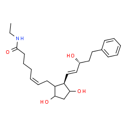 ChemSpider 2D Image | (5Z)-7-{(2R)-3,5-Dihydroxy-2-[(1E,3R)-3-hydroxy-5-phenyl-1-penten-1-yl]cyclopentyl}-N-ethyl-5-heptenamide | C25H37NO4