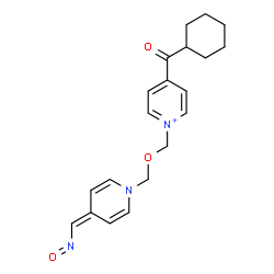 ChemSpider 2D Image | 4-(Cyclohexylcarbonyl)-1-({[4-(nitrosomethylene)-1(4H)-pyridinyl]methoxy}methyl)pyridinium | C20H24N3O3