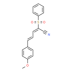 ChemSpider 2D Image | (2E,4E)-5-(4-Methoxyphenyl)-2-(phenylsulfonyl)-2,4-pentadienenitrile | C18H15NO3S