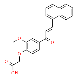 ChemSpider 2D Image | {2-Methoxy-4-[(2E)-3-(1-naphthyl)-2-propenoyl]phenoxy}acetic acid | C22H18O5