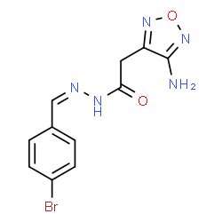 ChemSpider 2D Image | 2-(4-Amino-1,2,5-oxadiazol-3-yl)-N'-[(Z)-(4-bromophenyl)methylene]acetohydrazide | C11H10BrN5O2