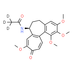 ChemSpider 2D Image | N-[(7S)-1,2,3,9-Tetramethoxy-10-oxo-5,6,7,10-tetrahydrobenzo[a]heptalen-7-yl](~2~H_3_)acetamide | C22H22D3NO6