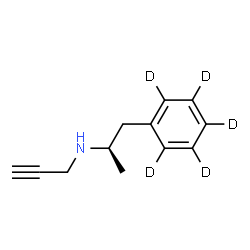 ChemSpider 2D Image | N-[(2R)-1-(~2~H_5_)Phenyl-2-propanyl]-2-propyn-1-amine | C12H10D5N