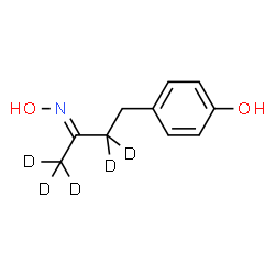 ChemSpider 2D Image | 4-[(3E)-3-(Hydroxyimino)(2,2,4,4,4-~2~H_5_)butyl]phenol | C10H8D5NO2
