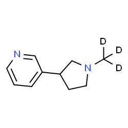 ChemSpider 2D Image | 3-[1-(~2~H_3_)Methyl-3-pyrrolidinyl]pyridine | C10H11D3N2