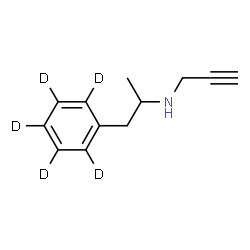 ChemSpider 2D Image | N-[1-(~2~H_5_)Phenyl-2-propanyl]-2-propyn-1-amine | C12H10D5N