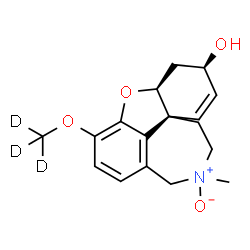 ChemSpider 2D Image | (4aS,6R,8aS)-11-Methyl-3-[(~2~H_3_)methyloxy]-5,6,9,10,11,12-hexahydro-4aH-[1]benzofuro[3a,3,2-ef][2]benzazepin-6-ol 11-oxide | C17H18D3NO4