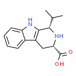 ChemSpider 2D Image | (1S,3S)-1-Isopropyl-2,3,4,9-tetrahydro-1H-beta-carboline-3-carboxylic acid | C15H18N2O2
