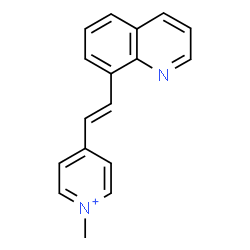 ChemSpider 2D Image | 1-Methyl-4-[(E)-2-(8-quinolinyl)vinyl]pyridinium | C17H15N2