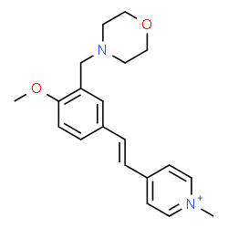 ChemSpider 2D Image | 4-{(E)-2-[4-Methoxy-3-(4-morpholinylmethyl)phenyl]vinyl}-1-methylpyridinium | C20H25N2O2