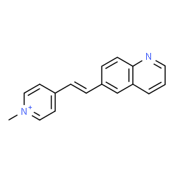 ChemSpider 2D Image | 1-Methyl-4-[(E)-2-(6-quinolinyl)vinyl]pyridinium | C17H15N2