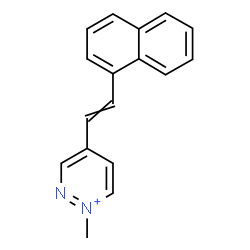 ChemSpider 2D Image | 1-Methyl-4-[2-(1-naphthyl)vinyl]pyridazin-1-ium | C17H15N2