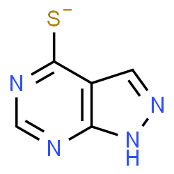 ChemSpider 2D Image | 1H-Pyrazolo[3,4-d]pyrimidine-4-thiolate | C5H3N4S