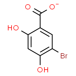 ChemSpider 2D Image | 5-Bromo-2,4-dihydroxybenzoate | C7H4BrO4