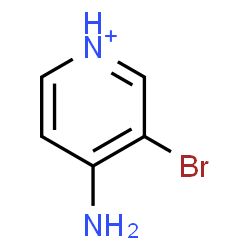 ChemSpider 2D Image | 4-Amino-3-bromopyridinium | C5H6BrN2