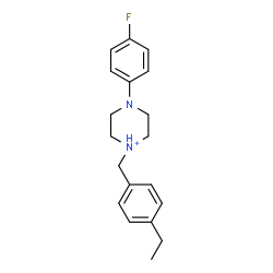 ChemSpider 2D Image | 1-(4-Ethylbenzyl)-4-(4-fluorophenyl)piperazin-1-ium | C19H24FN2