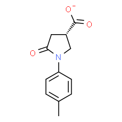 ChemSpider 2D Image | (3S)-1-(4-Methylphenyl)-5-oxo-3-pyrrolidinecarboxylate | C12H12NO3