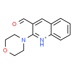 ChemSpider 2D Image | 3-Formyl-2-(4-morpholinyl)quinolinium | C14H15N2O2
