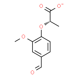 ChemSpider 2D Image | (2S)-2-(4-Formyl-2-methoxyphenoxy)propanoate | C11H11O5