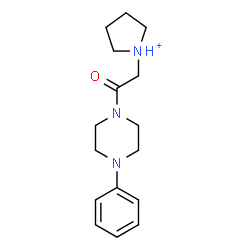 ChemSpider 2D Image | 1-[2-Oxo-2-(4-phenyl-1-piperazinyl)ethyl]pyrrolidinium | C16H24N3O