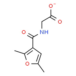 ChemSpider 2D Image | [(2,5-Dimethyl-3-furoyl)amino]acetate | C9H10NO4