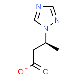 ChemSpider 2D Image | (3S)-3-(1H-1,2,4-Triazol-1-yl)butanoate | C6H8N3O2
