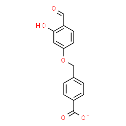 ChemSpider 2D Image | 4-[(4-Formyl-3-hydroxyphenoxy)methyl]benzoate | C15H11O5