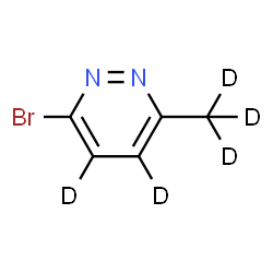ChemSpider 2D Image | 3-Bromo-6-(~2~H_3_)methyl(~2~H_2_)pyridazine | C5D5BrN2