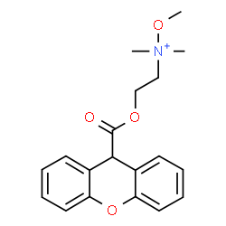 ChemSpider 2D Image | Methoxy(dimethyl){2-[(9H-xanthen-9-ylcarbonyl)oxy]ethyl}ammonium | C19H22NO4