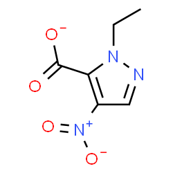 ChemSpider 2D Image | 1-Ethyl-4-nitro-1H-pyrazole-5-carboxylate | C6H6N3O4