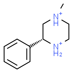 ChemSpider 2D Image | (3R)-1-Methyl-3-phenylpiperazinediium | C11H18N2