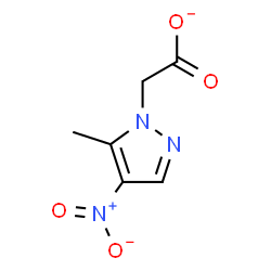 ChemSpider 2D Image | (5-Methyl-4-nitro-1H-pyrazol-1-yl)acetate | C6H6N3O4