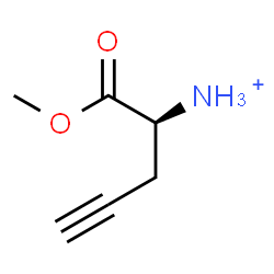 ChemSpider 2D Image | (2S)-1-Methoxy-1-oxo-4-pentyn-2-aminium | C6H10NO2