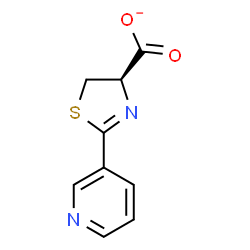 ChemSpider 2D Image | (4R)-2-(3-Pyridinyl)-4,5-dihydro-1,3-thiazole-4-carboxylate | C9H7N2O2S