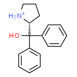 ChemSpider 2D Image | (2R)-2-[Hydroxy(diphenyl)methyl]pyrrolidinium | C17H20NO