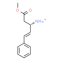 ChemSpider 2D Image | (1E,3S)-5-Methoxy-5-oxo-1-phenyl-1-penten-3-aminium | C12H16NO2