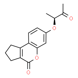 ChemSpider 2D Image | 7-{[(2S)-3-Oxo-2-butanyl]oxy}-2,3-dihydrocyclopenta[c]chromen-4(1H)-one | C16H16O4