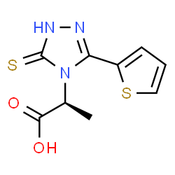 ChemSpider 2D Image | (2S)-2-[3-(2-Thienyl)-5-thioxo-1,5-dihydro-4H-1,2,4-triazol-4-yl]propanoic acid | C9H9N3O2S2