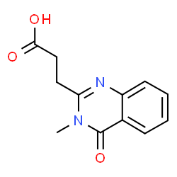 ChemSpider 2D Image | 3-(3-Methyl-4-oxo-3,4-dihydro-2-quinazolinyl)propanoic acid | C12H12N2O3