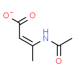 ChemSpider 2D Image | (2Z)-3-Acetamido-2-butenoate | C6H8NO3