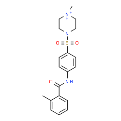 ChemSpider 2D Image | 1-Methyl-4-({4-[(2-methylbenzoyl)amino]phenyl}sulfonyl)piperazin-1-ium | C19H24N3O3S