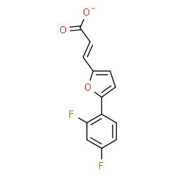 ChemSpider 2D Image | (2E)-3-[5-(2,4-Difluorophenyl)-2-furyl]acrylate | C13H7F2O3