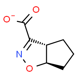 ChemSpider 2D Image | (3aS,6aR)-4,5,6,6a-Tetrahydro-3aH-cyclopenta[d][1,2]oxazole-3-carboxylate | C7H8NO3