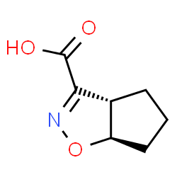 ChemSpider 2D Image | (3aS,6aR)-4,5,6,6a-Tetrahydro-3aH-cyclopenta[d][1,2]oxazole-3-carboxylic acid | C7H9NO3