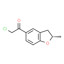 ChemSpider 2D Image | 2-Chloro-1-[(2S)-2-methyl-2,3-dihydro-1-benzofuran-5-yl]ethanone | C11H11ClO2
